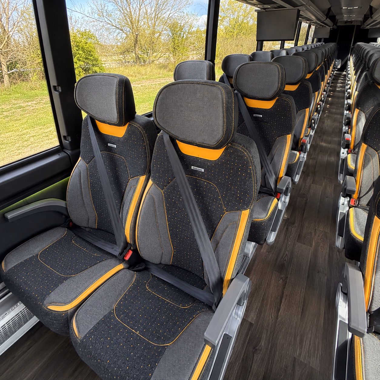 lake charles charter bus rental interior