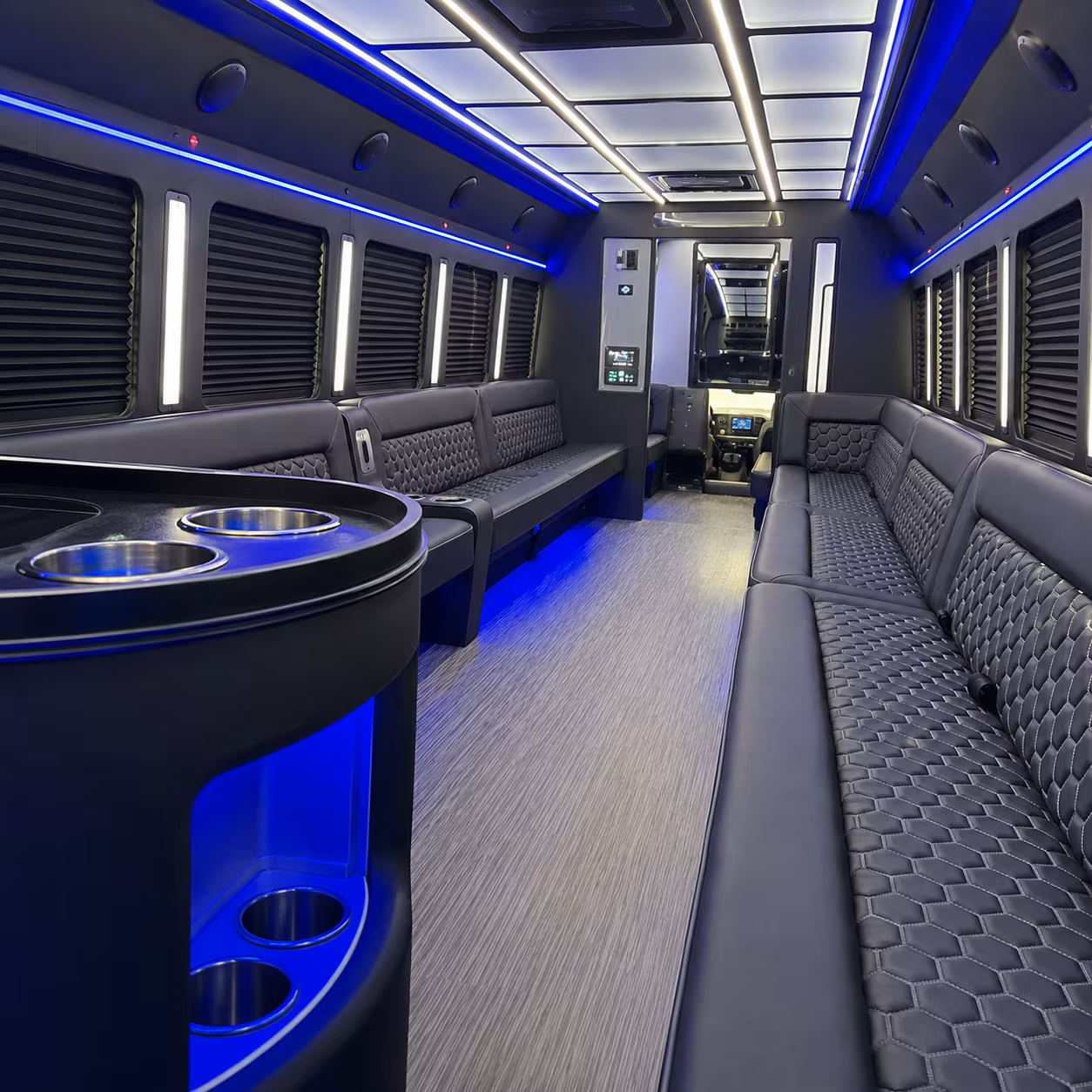 lake charles party bus rental interior